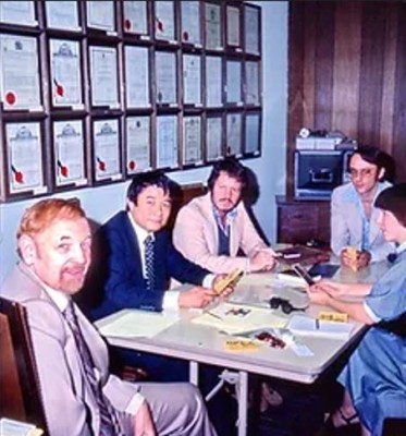 James F Butterfield in 1980: &quot;1980 Jim Butterfield, Allan Lo, Bruce Lane, unknown, and Susan Pinsky by David Starkman&quot;